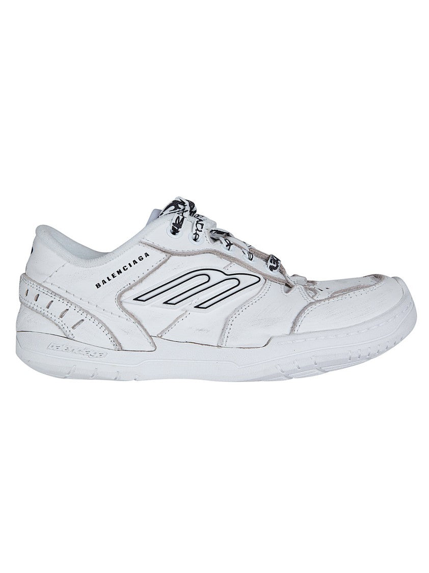 Balenciaga Low-Profile Sneakers With Twisted Laces And Sports Icon Motifs