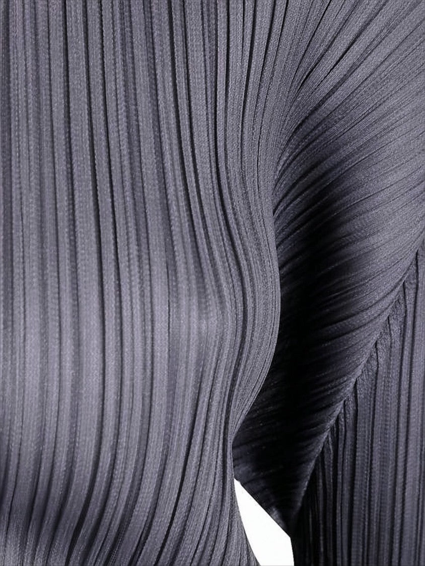 Pleats Please Pleated Textured Cardigan With Sculptural Design