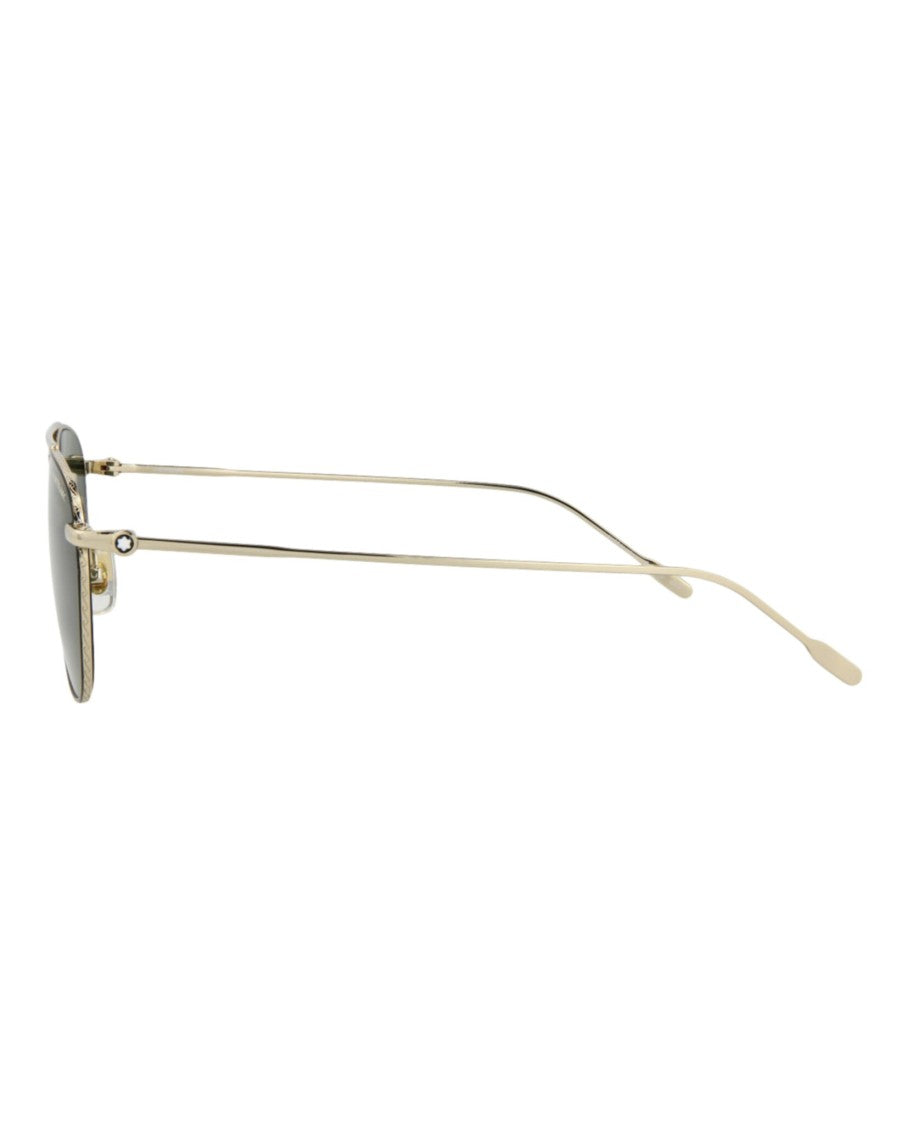 Montblanc Aviator-Style Metal Sunglasses With Engraved Detailing