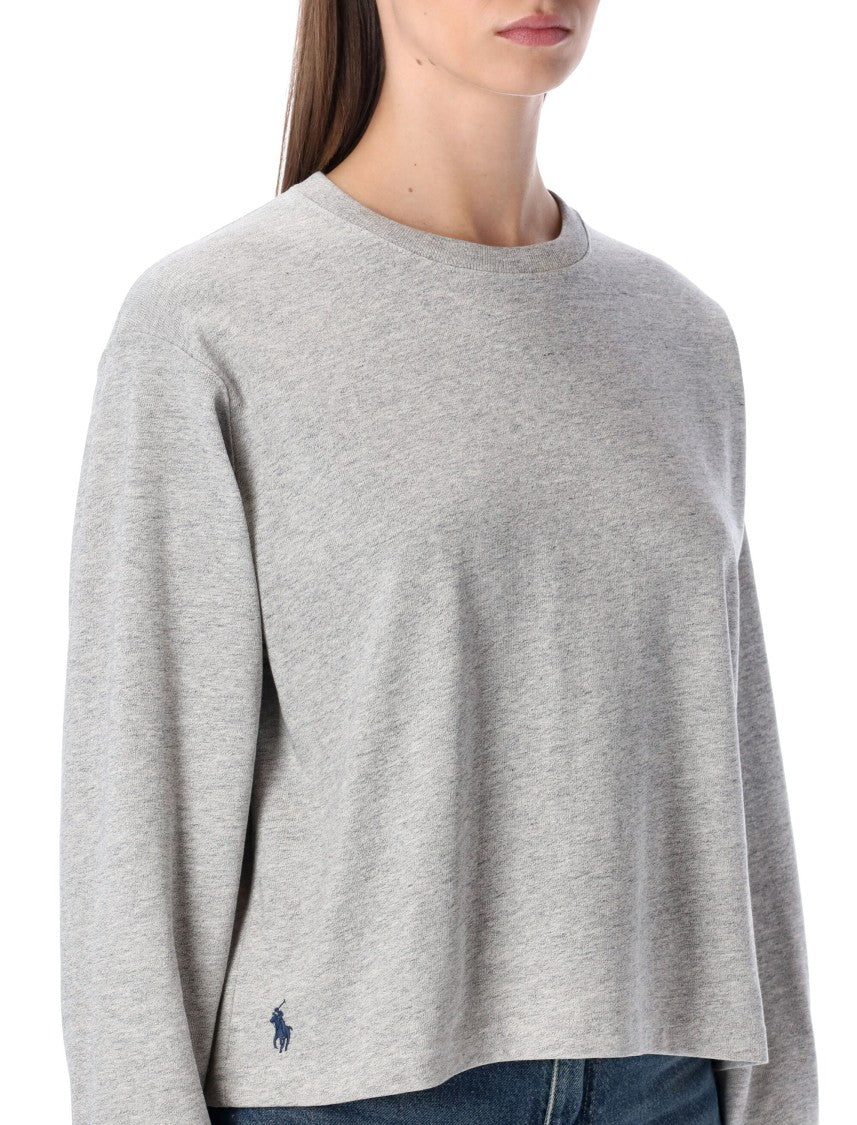 Polo Ralph Lauren Cotton Long Sleeve T-Shirt With Ribbed Crew Neck