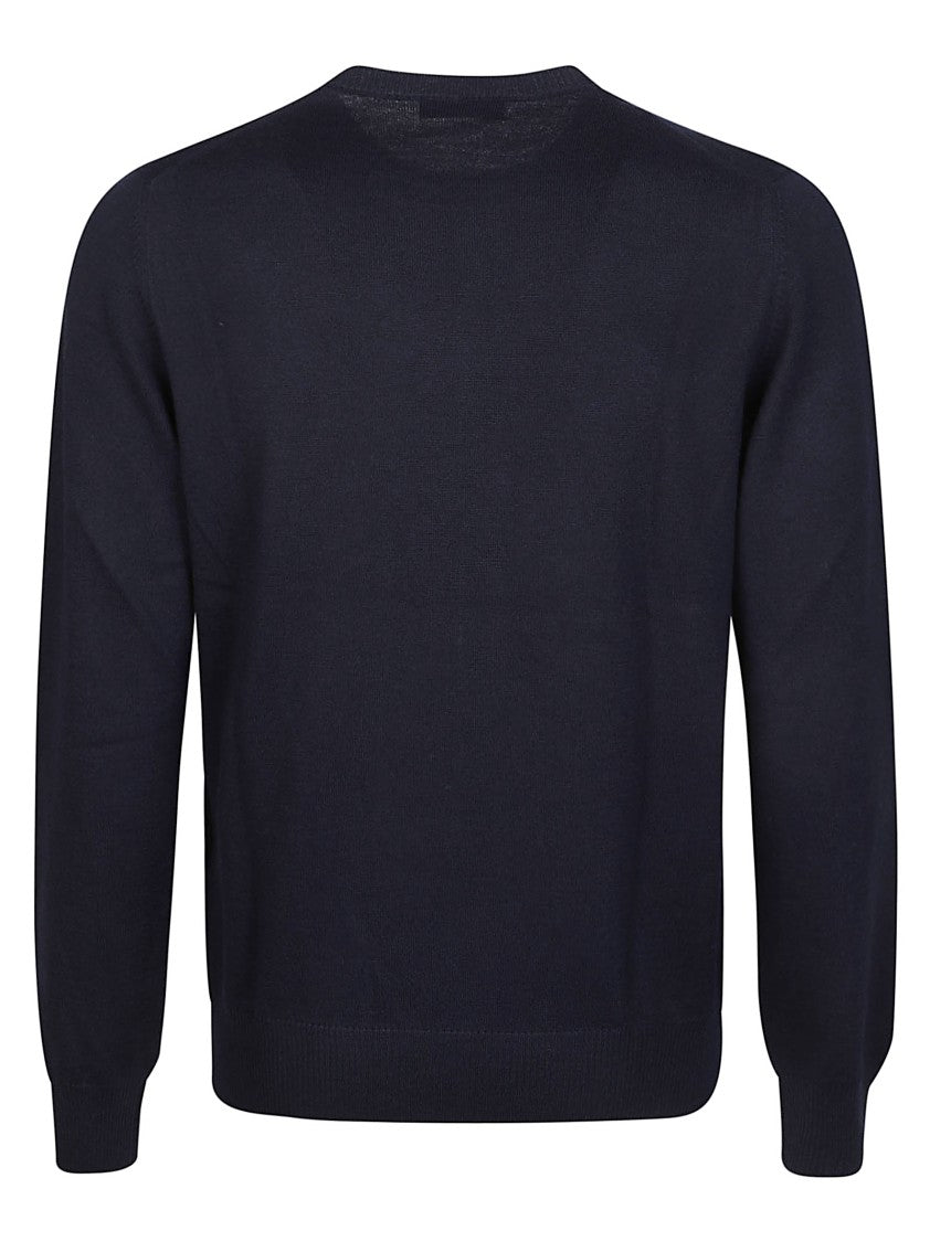 Fay Round Neck Virgin Wool Sweater