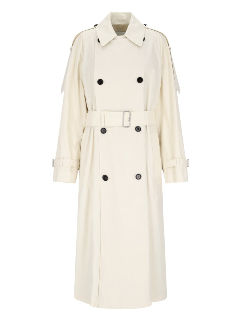 Burberry Double-Breasted Trench – Cream