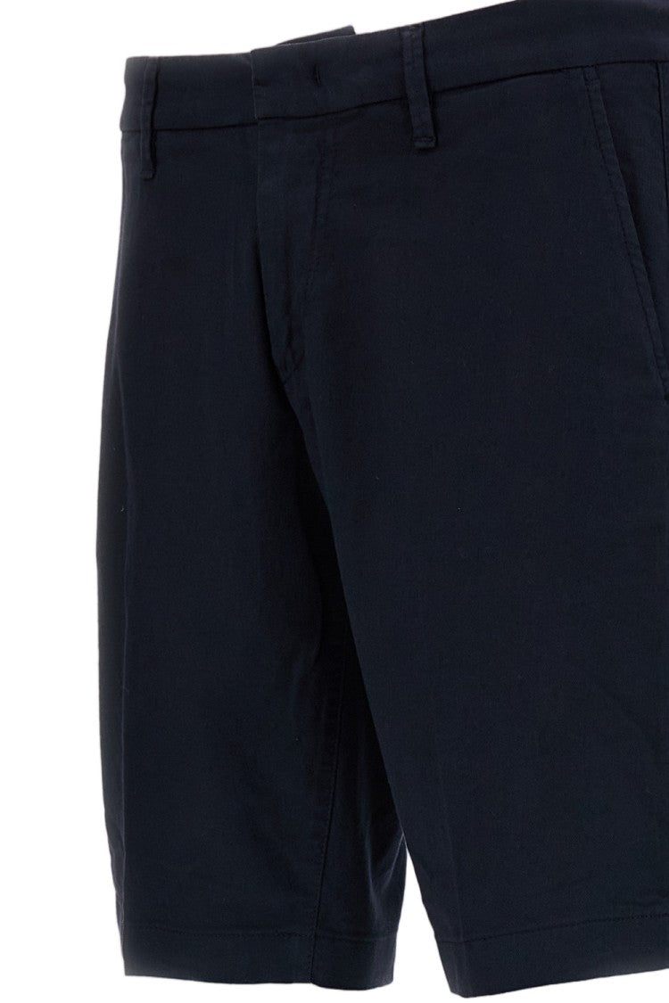 Fay Cotton Gabardine Stretch Bermuda Chino Shorts With Tailored Detailing