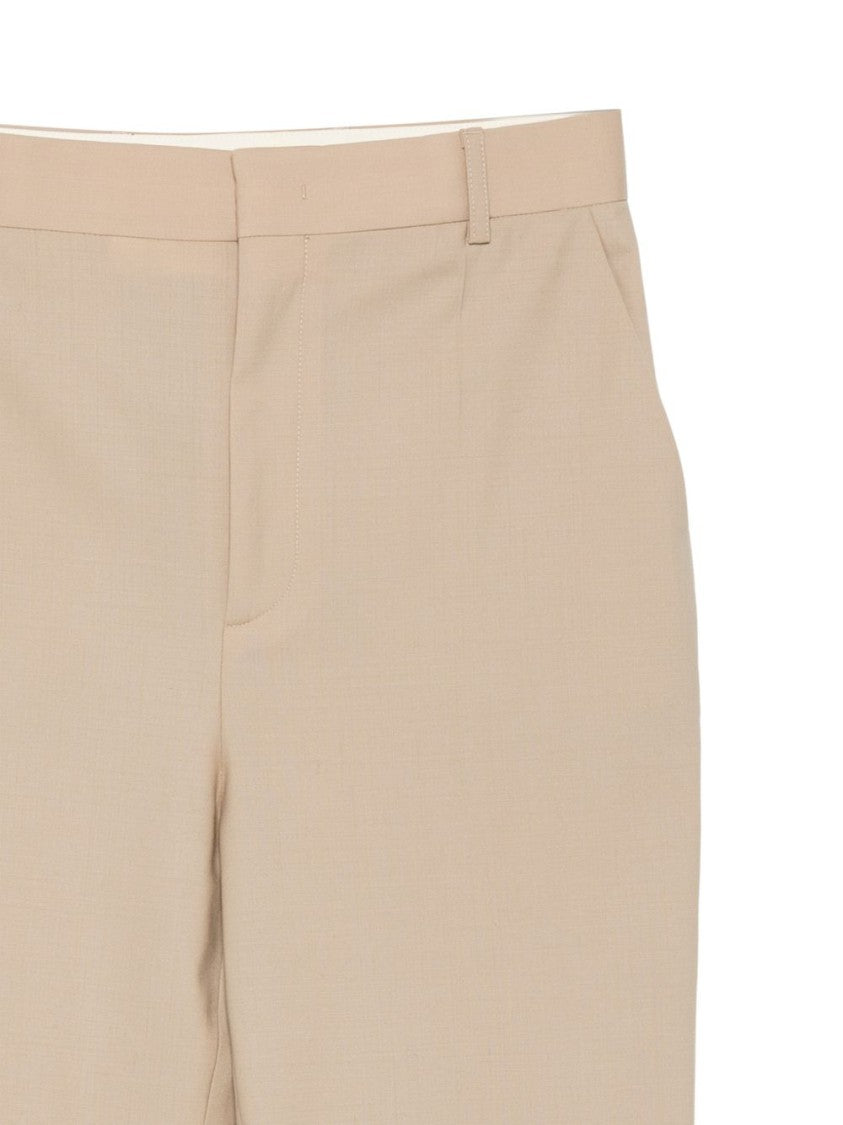 Moschino Tailored Beige Trousers With Concealed Fastening And Precise Detailing