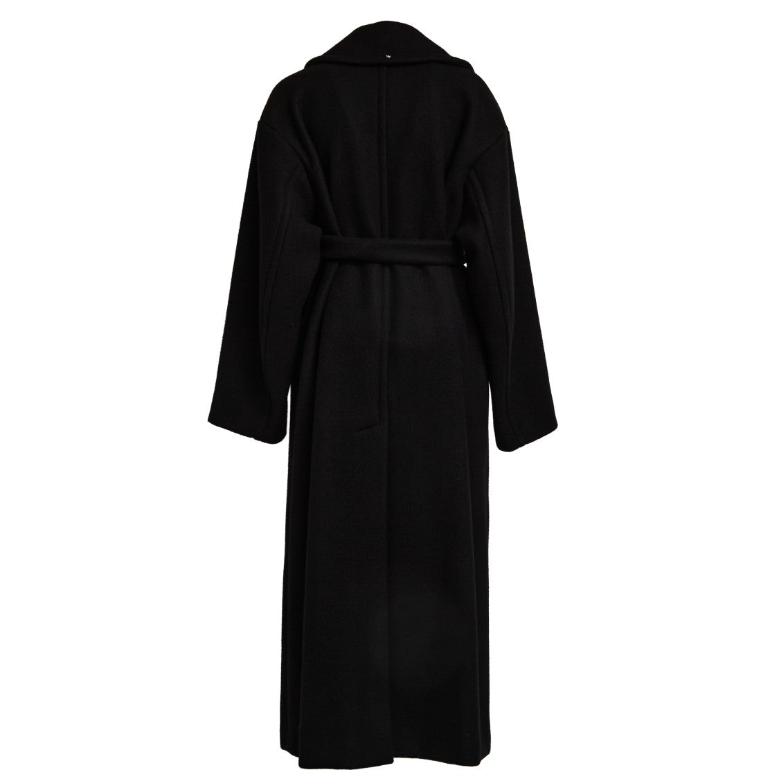 Sportmax Bold Zebra Print Long Coat With Notched Lapel And Waist Belt