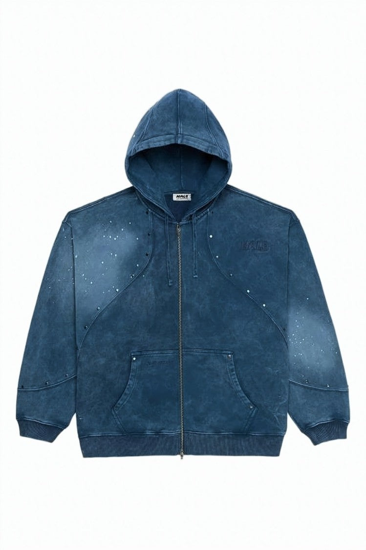 Les Benjamins Hooded Jacket With Subtle Speckled Detailing