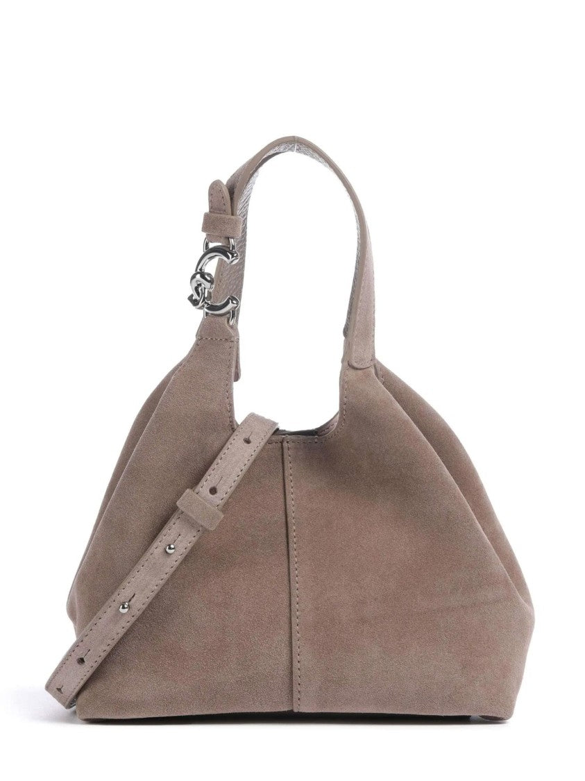 Coccinelle Structured Cowhide Leather Shoulder Bag With Adjustable Strap
