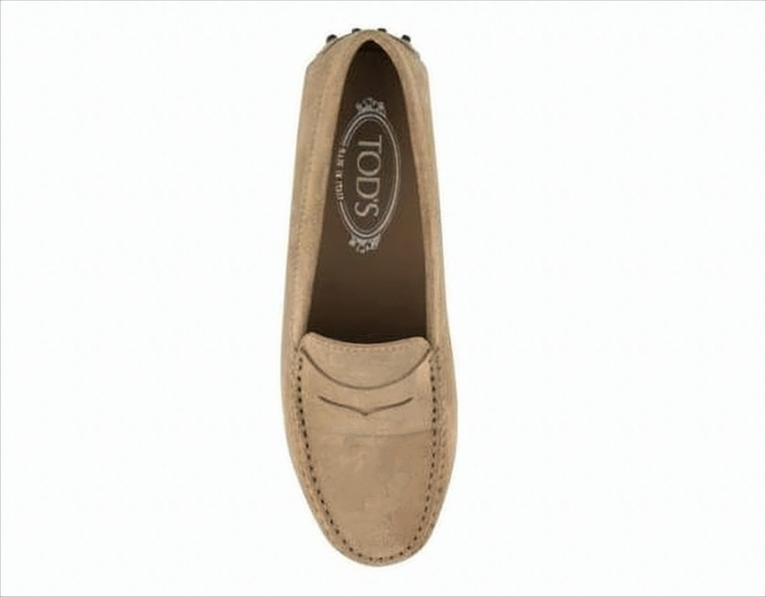 Tod's Suede Loafer With Leather Accents And Pebble Grips