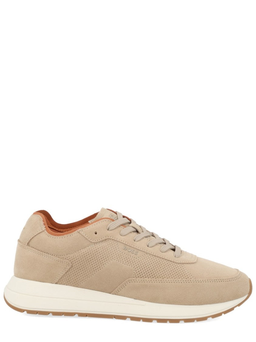 Boss Vinston Cow Leather Perforated Sneakers