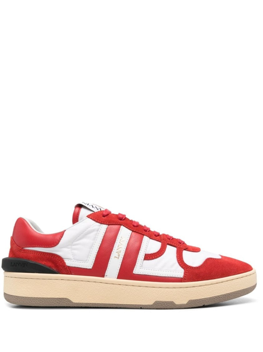 Lanvin Multi-Panel Cardinal Red Sneakers