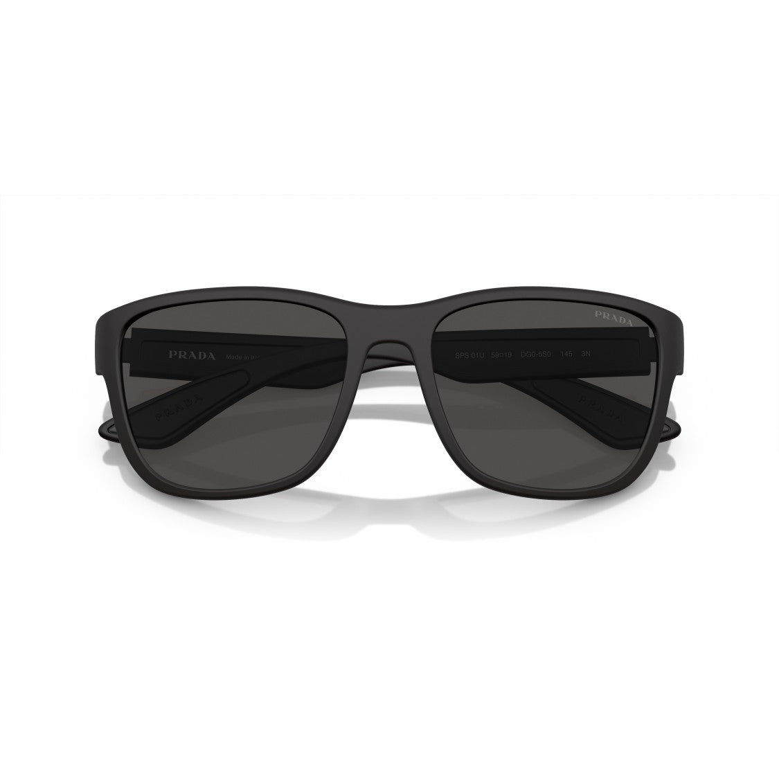 Prada Linea Rossa 0Ps 01Us Rectangular Matte Black Nylon Sunglasses