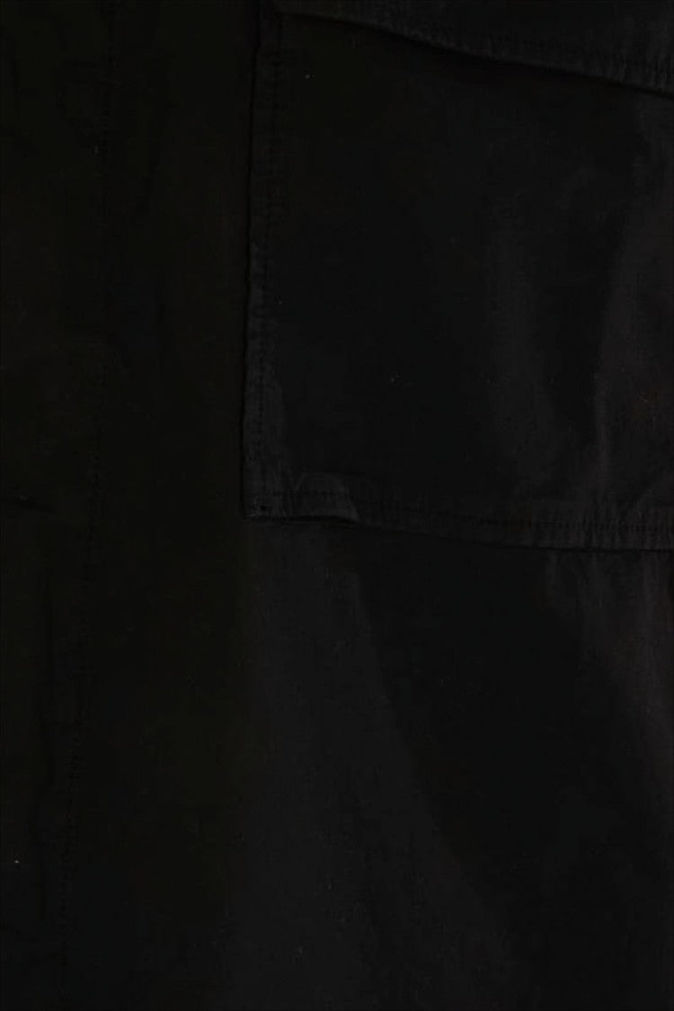 C.P. Company Boxy Cropped Black Shirt With Classic Collar