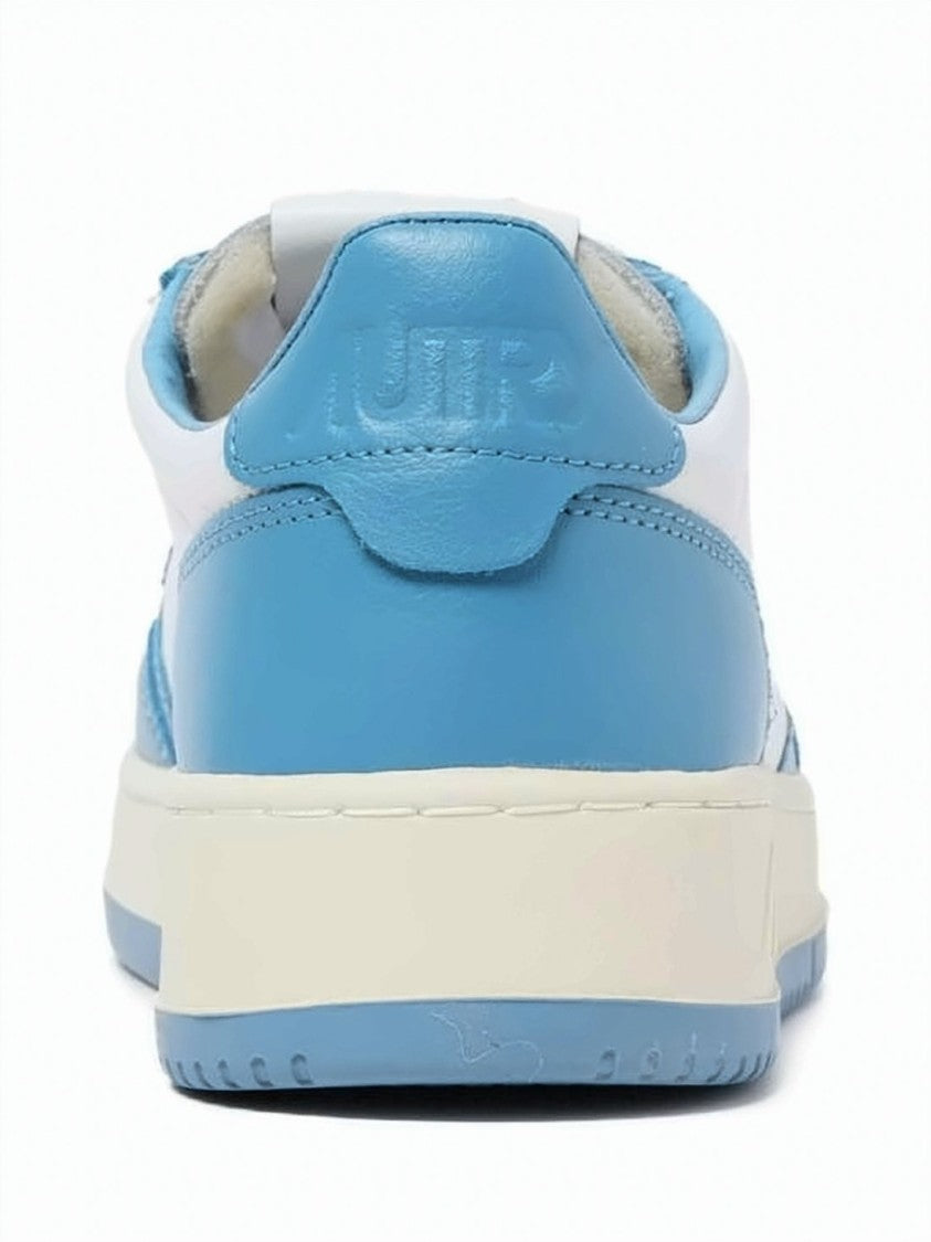 Autry Low-Top Sneakers With Sky Blue Accents