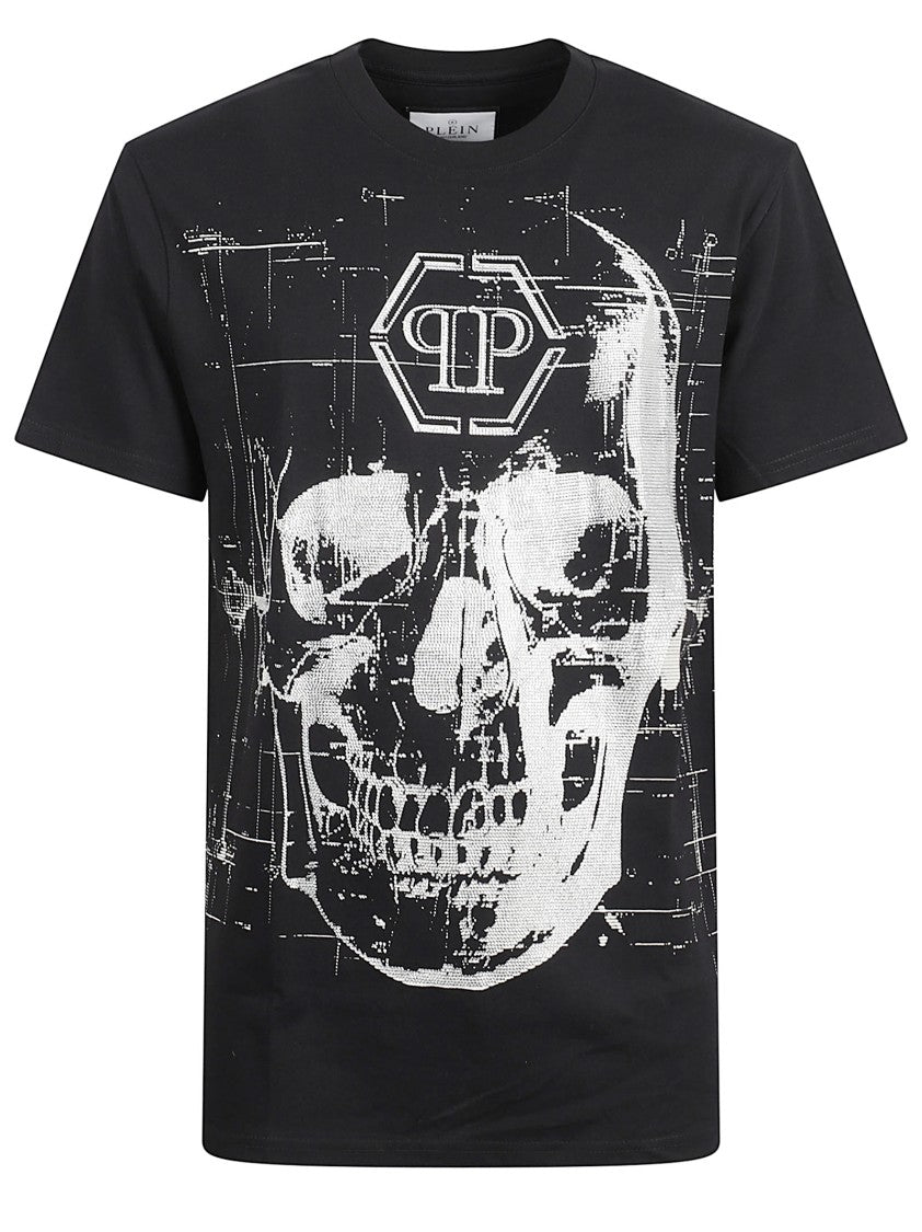 Philipp Plein Short-Sleeve Black T-Shirt With Skull Graphic