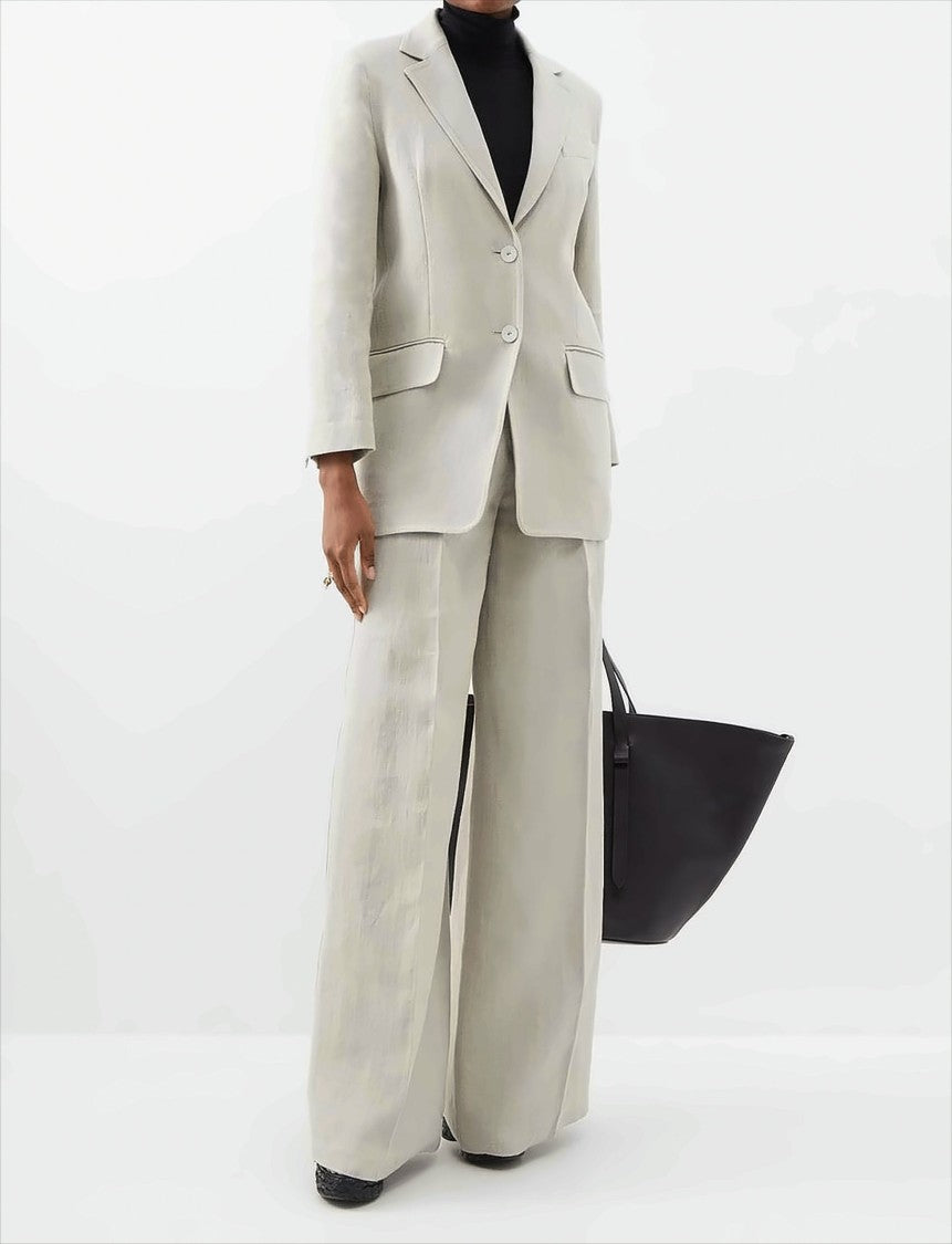 Max Mara Tailored Linen Single-Breasted Jacket