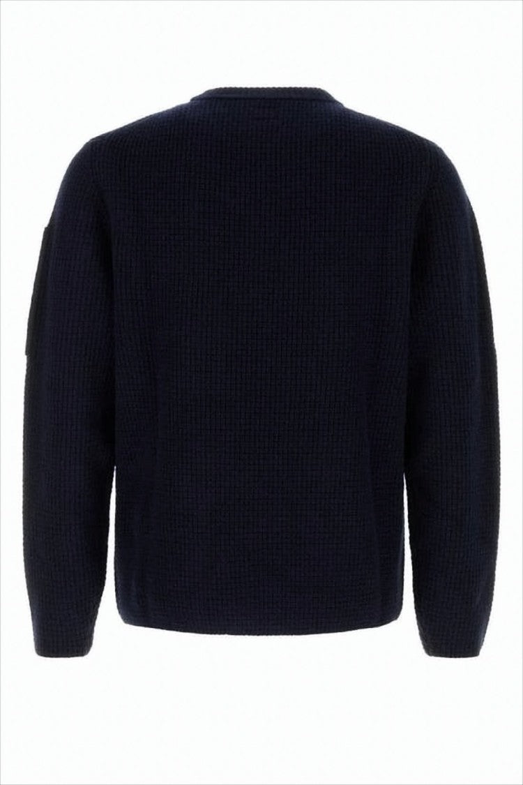 C.P. Company Boxy Blue Chunky Knit Sweater