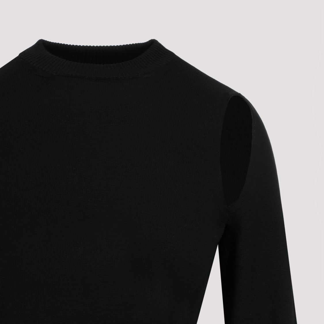 Sportmax Holiday Cutout Black Virgin Wool Pullover