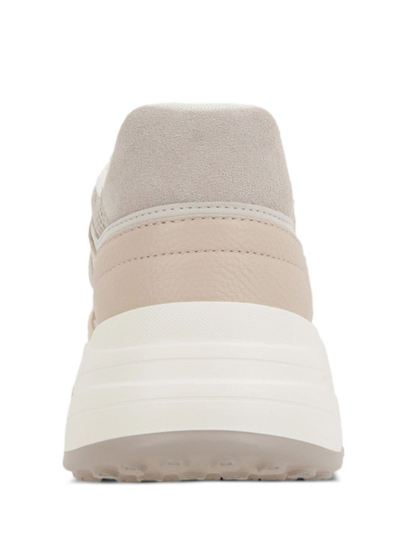 Hogan Chunky Sole Sneakers With Mesh And Suede Composition