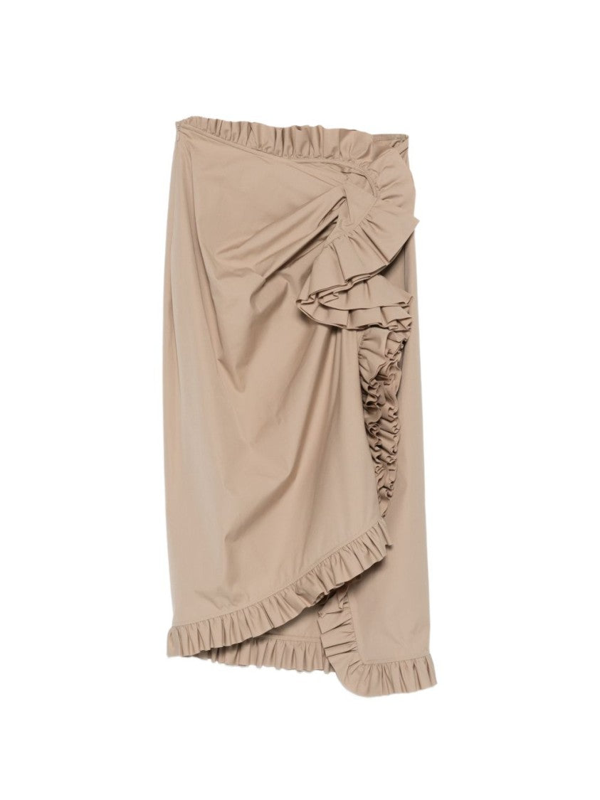 Dries Van Noten Asymmetrical Ruffled Midi Skirt