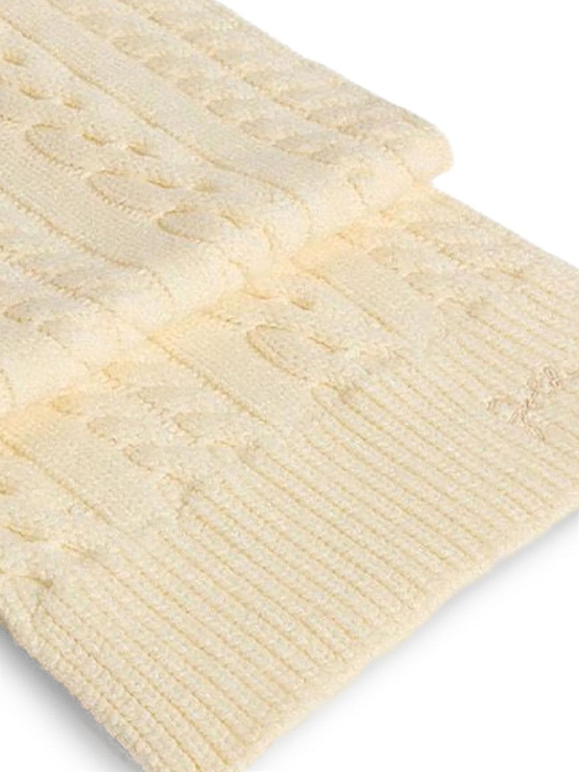 Golden Goose Cable Knit Virgin Wool Scarf By Golden Goose