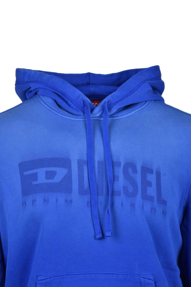 Diesel Blue Cotton Men's Hoodie