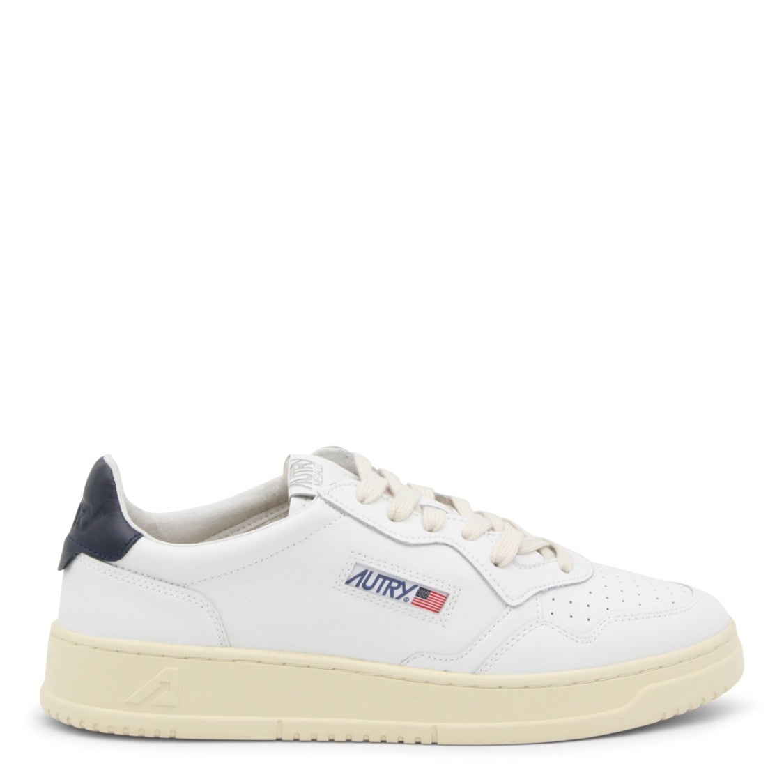 Autry White Leather Perforated Detailing Sneakers