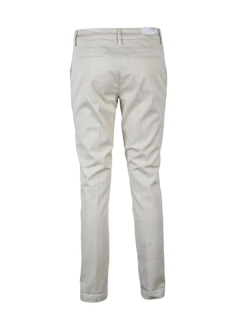Re-Hash White Stretch Cotton Pants