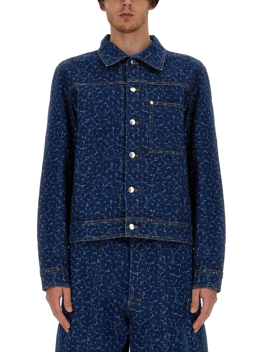 Maison Kitsuné Cropped Denim Jacket