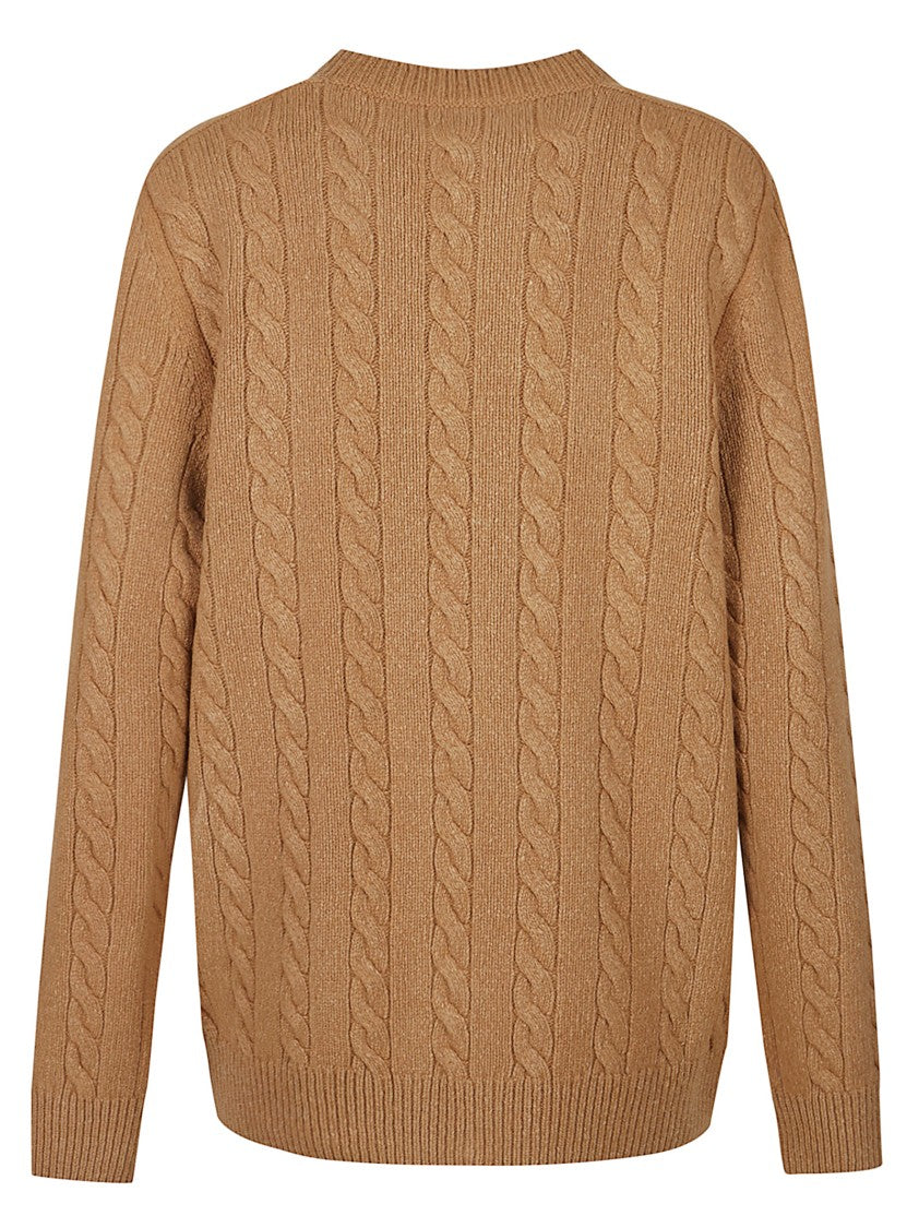 The Row Cable Knit Cardigan With Round Neckline And Button-Down Front