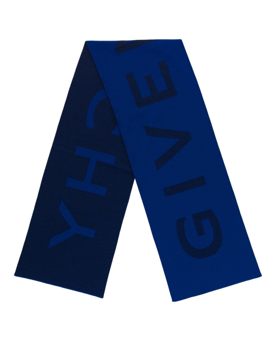 Givenchy Reversible Jacquard Wool Scarf With Bold Logo Design