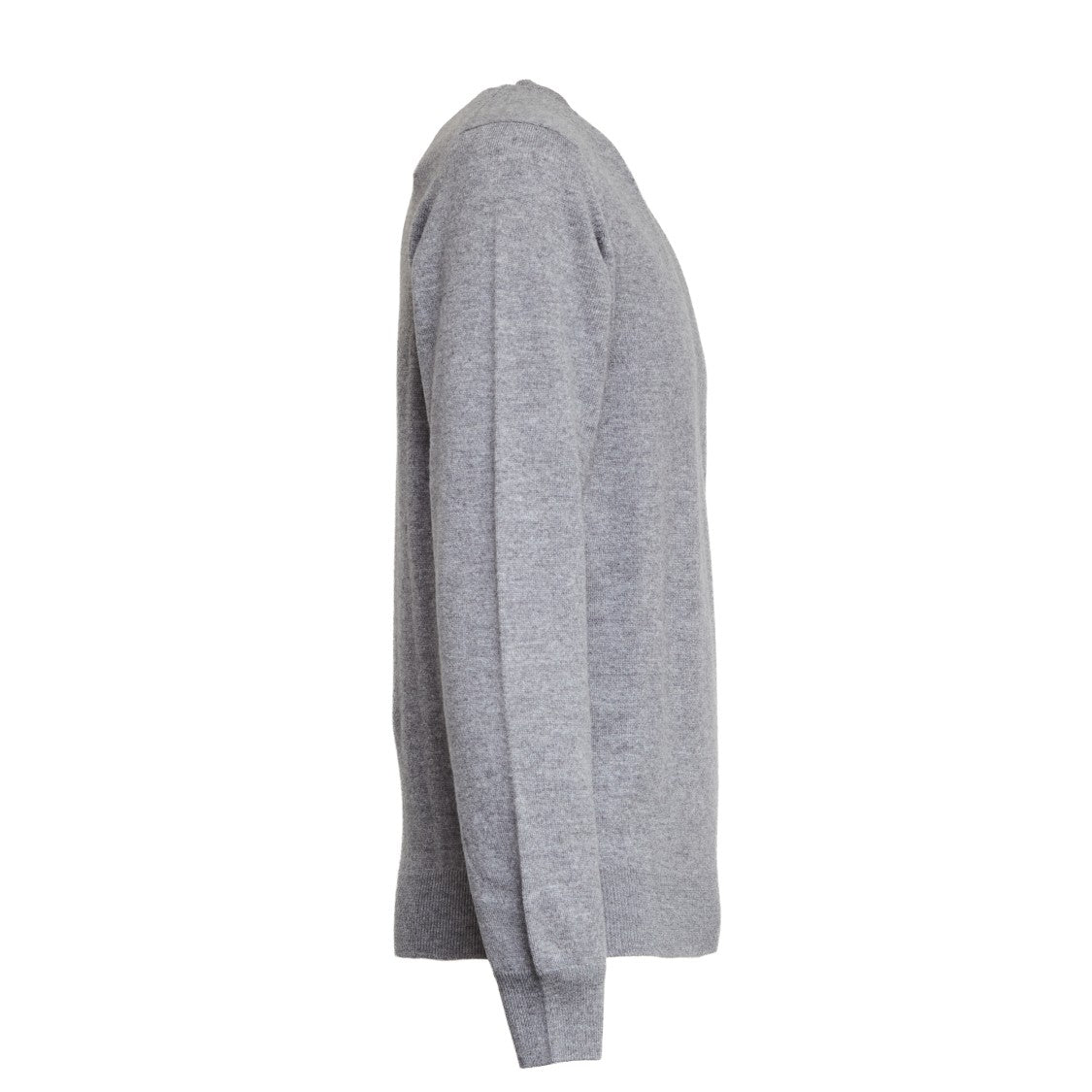 Filippo De Laurentiis V-Neck Wool And Cashmere Sweater With Ribbed Detailing