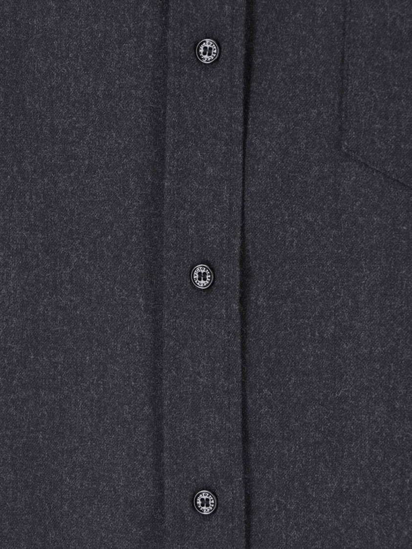 Victoria Beckham Classic Button-Down Shirt With Embroidered Initials