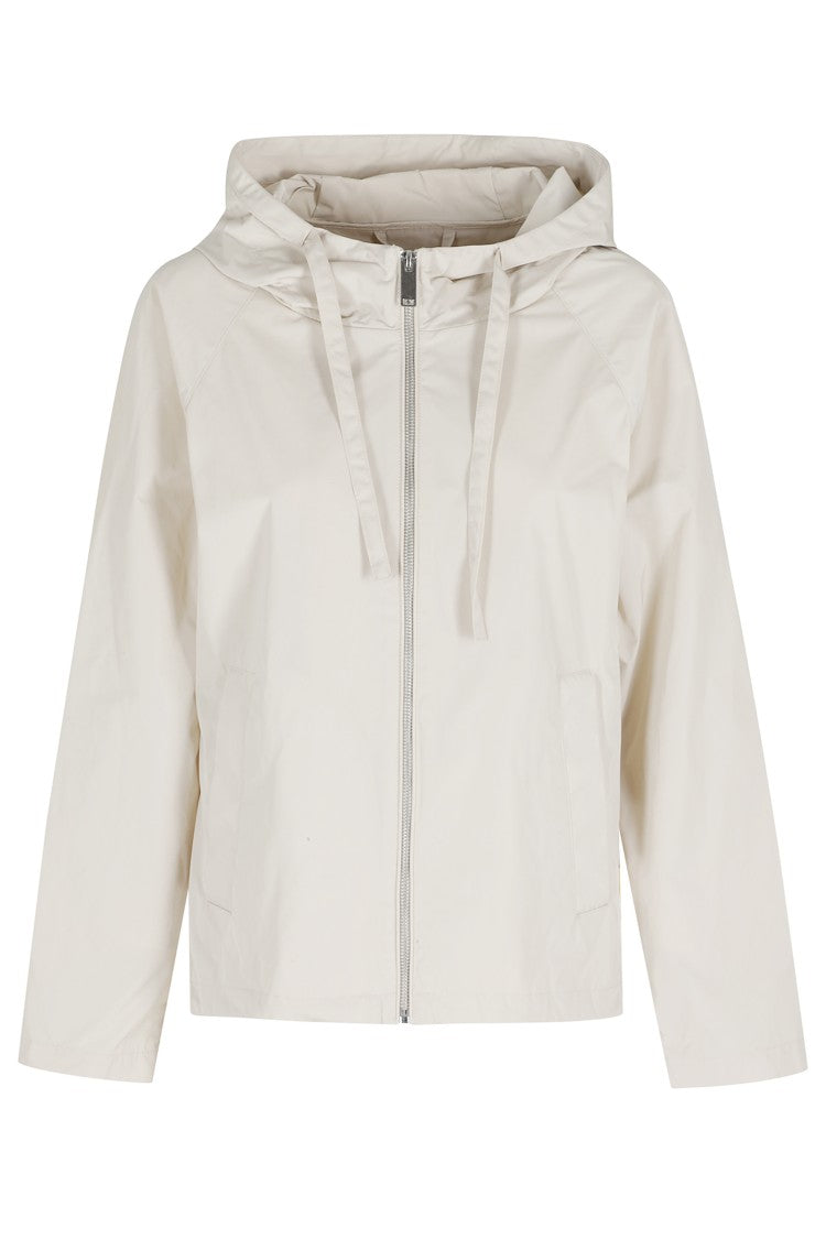 Oof Wear Cream Memory Hooded Drawstring Polyester Jacket