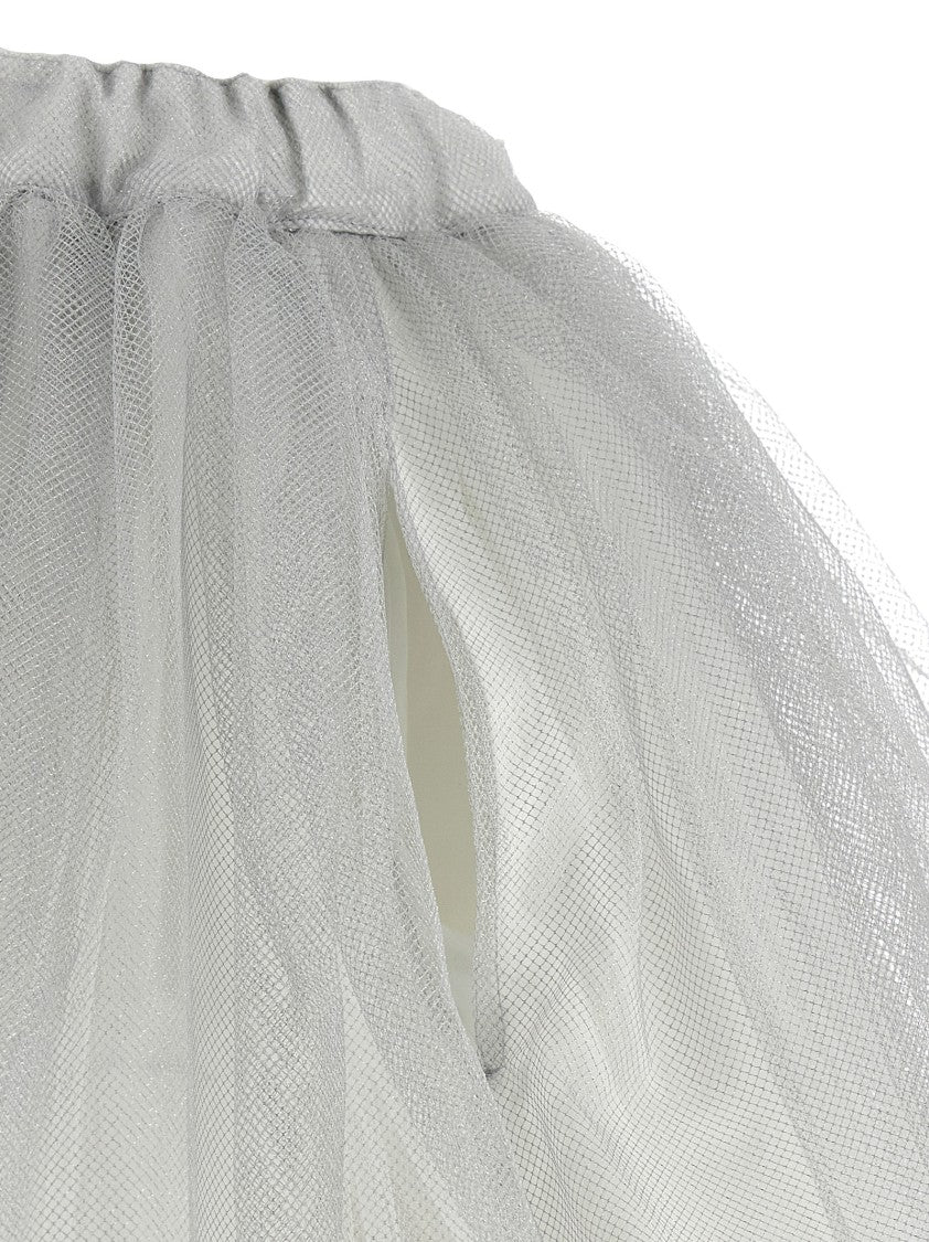 Comme Des Garçons Multilayered Asymmetric Tulle Skirt With Side Pockets
