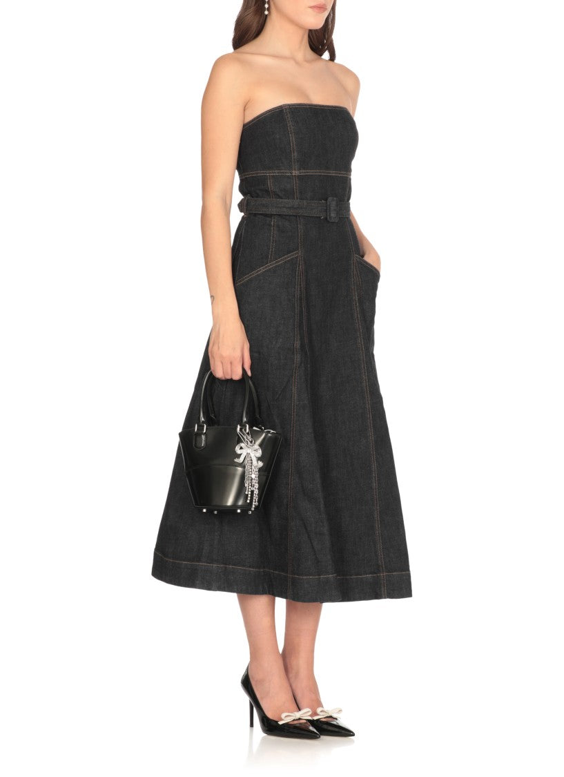 Self-Portrait Leather Shopping Bag