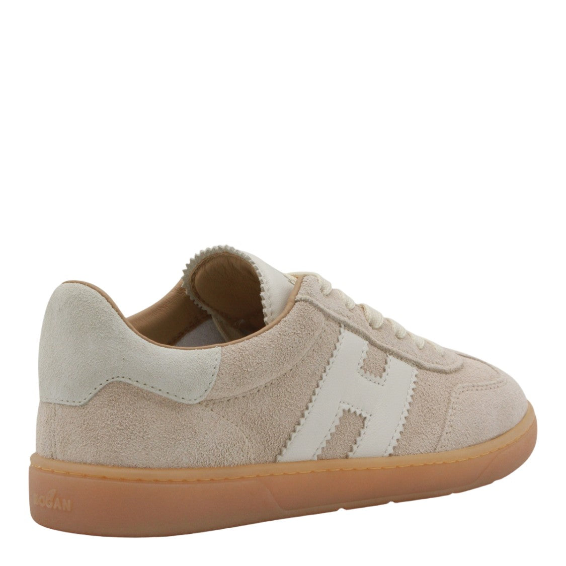 Hogan Soft Suede Sneakers With Contrasting Leather Logo