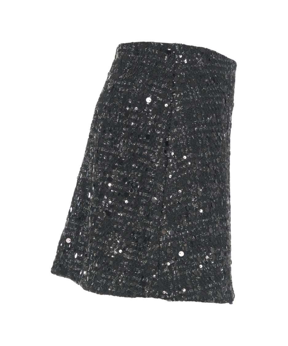Add A-Line Mini Skirt Adorned With Sparkling Sequins