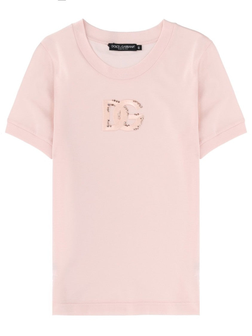 Dolce & Gabbana Subtle Chest Logo Boxy Cotton T-Shirt