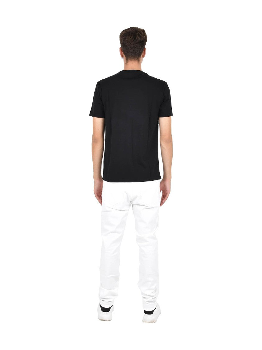 Low Brand Black Short-Sleeve T-Shirt With Crew Neckline