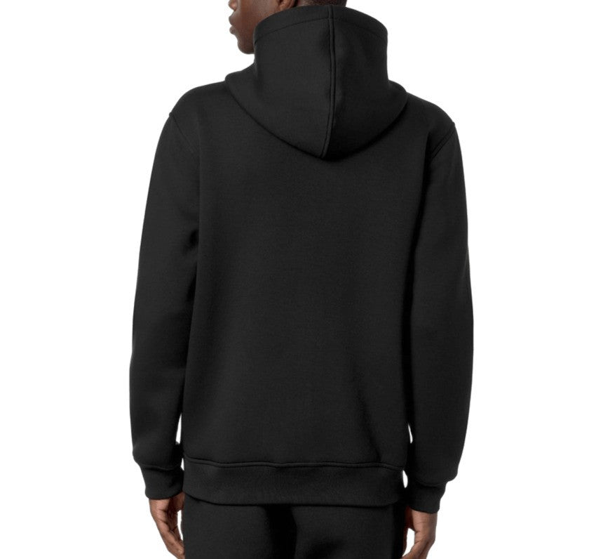 K-Way Black Scuba Fabric Sweatshirt With Adjustable Hood