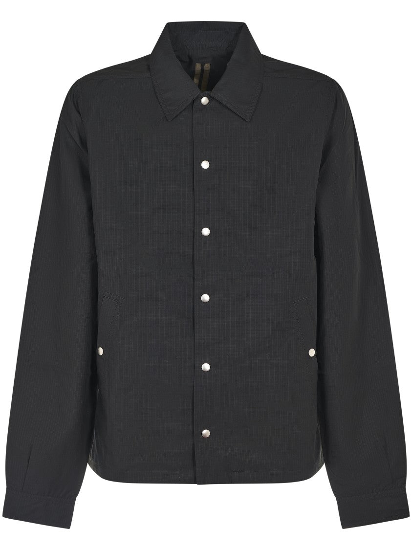 Drkshdw By Rick Owens Button-Up Black Jacket With Design