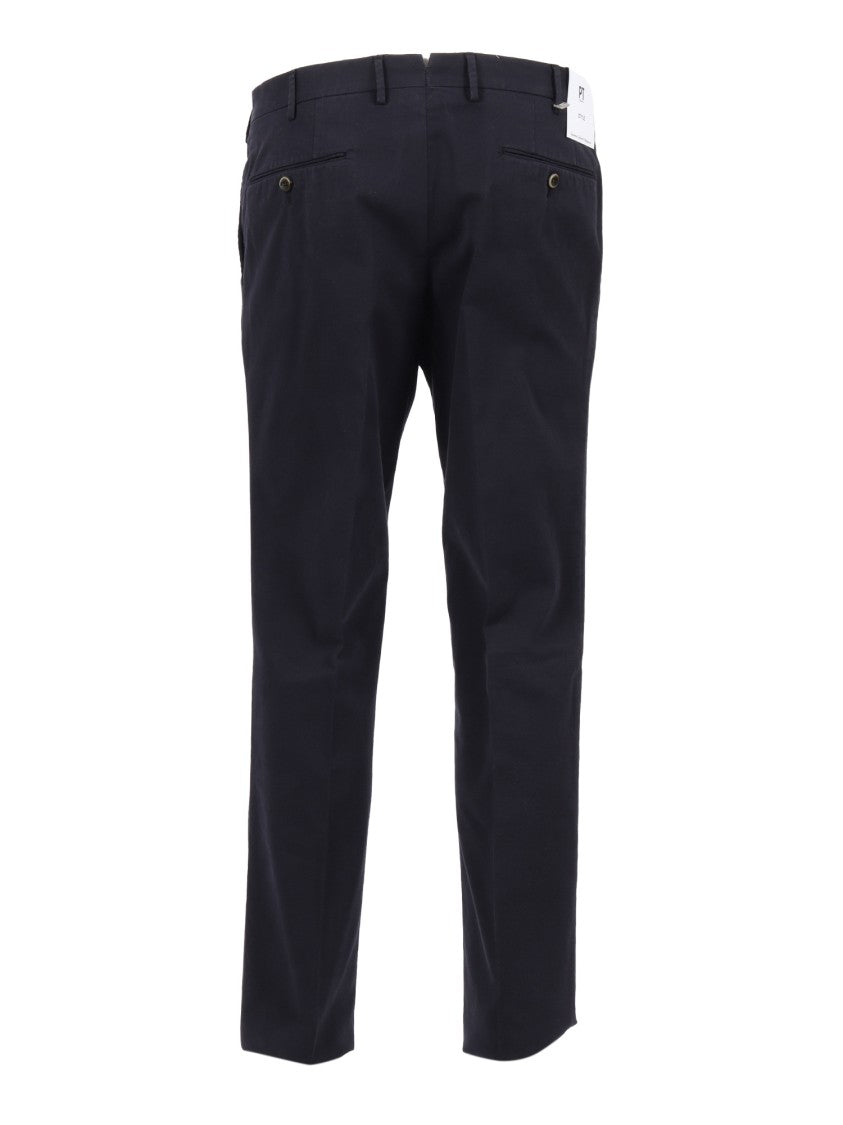 Pt01 Slim-Fit Pants With Flat Front Design