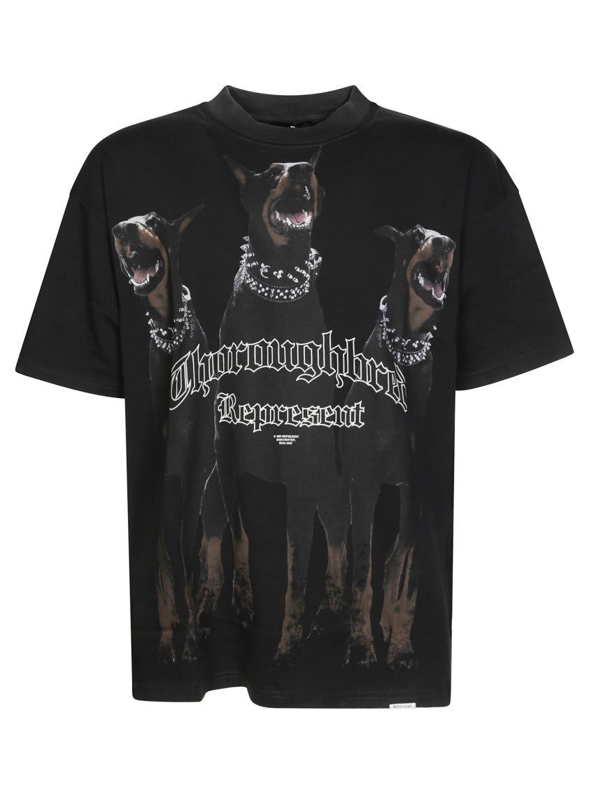 Represent Graphic Print Black Oversized T-Shirt