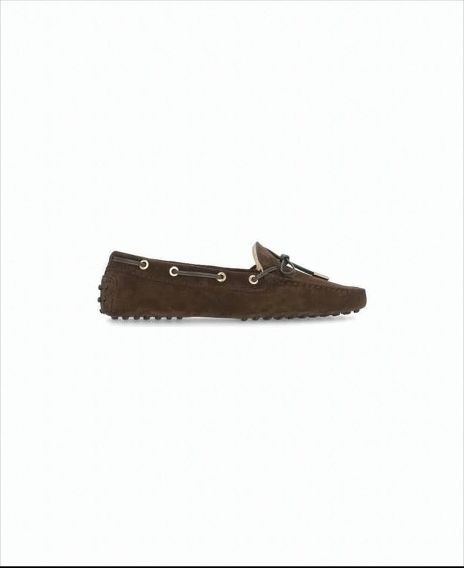 Tod's Suede Loafers With Decorative Bow