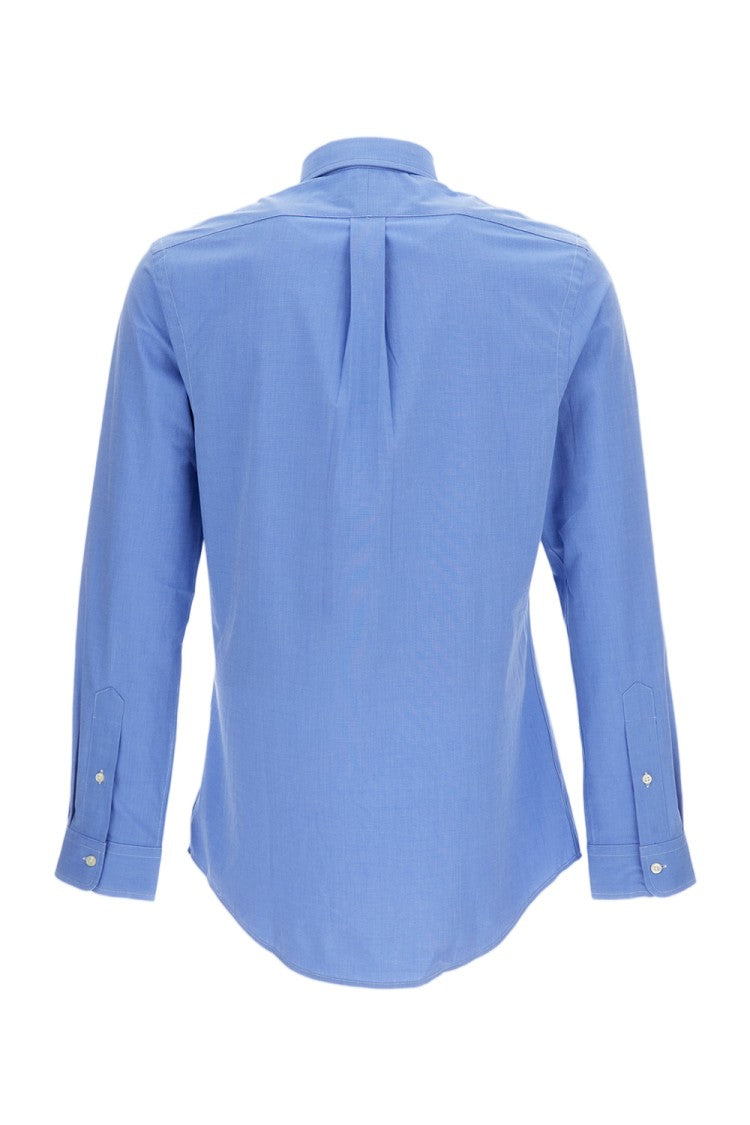 Polo Ralph Lauren Light Blue Long Sleeve Cotton-Blend Shirt