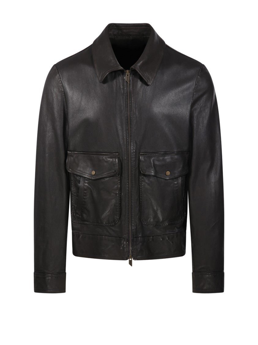 Salvatore Santoro Coffee Brown Sheepskin Jacket