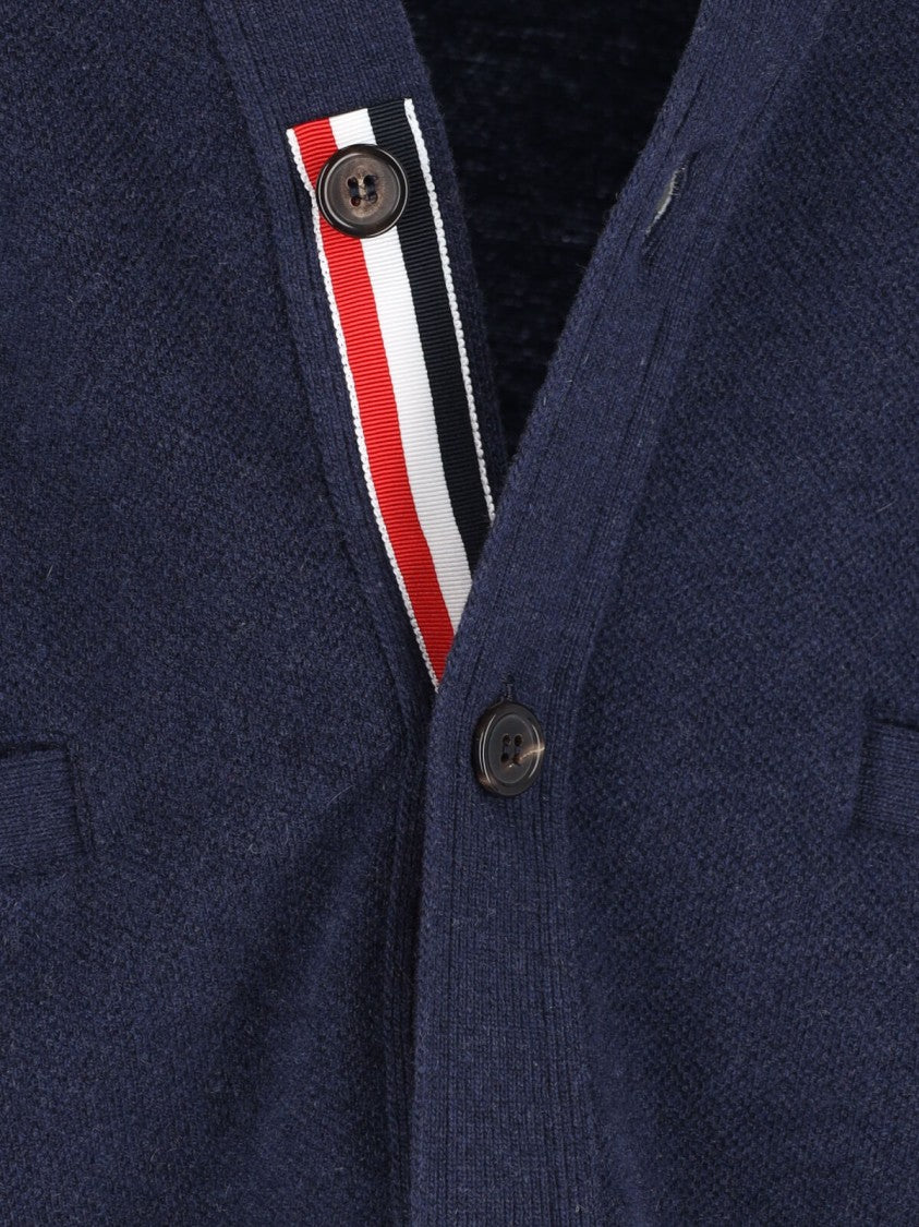 Thom Browne Loopback 4-Bar Cardigan – Navy