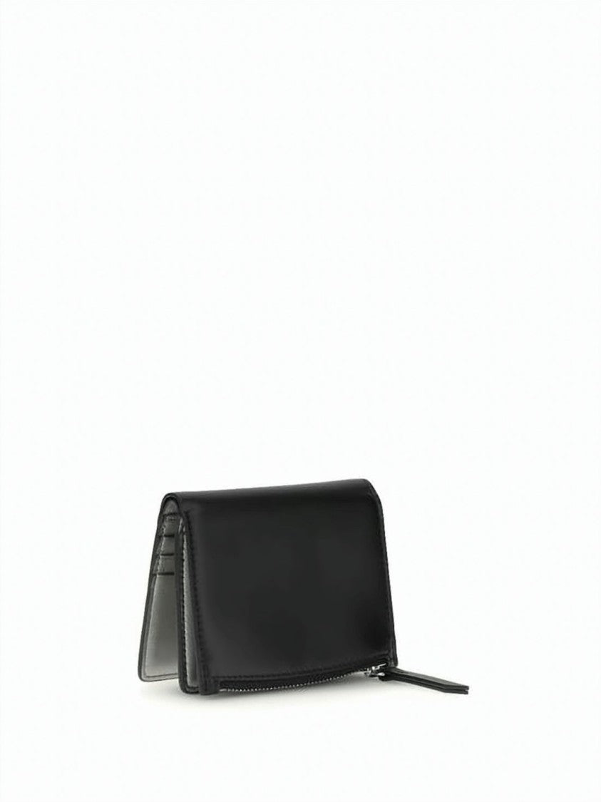 Maison Margiela Minimalist Fold-Over Wallet With Contrasting Logo Print