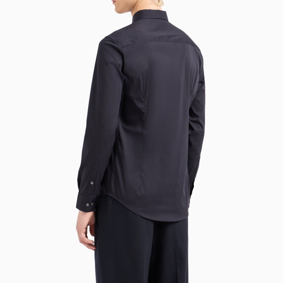 Emporio Armani Black Casual Shirt With Classic Collar