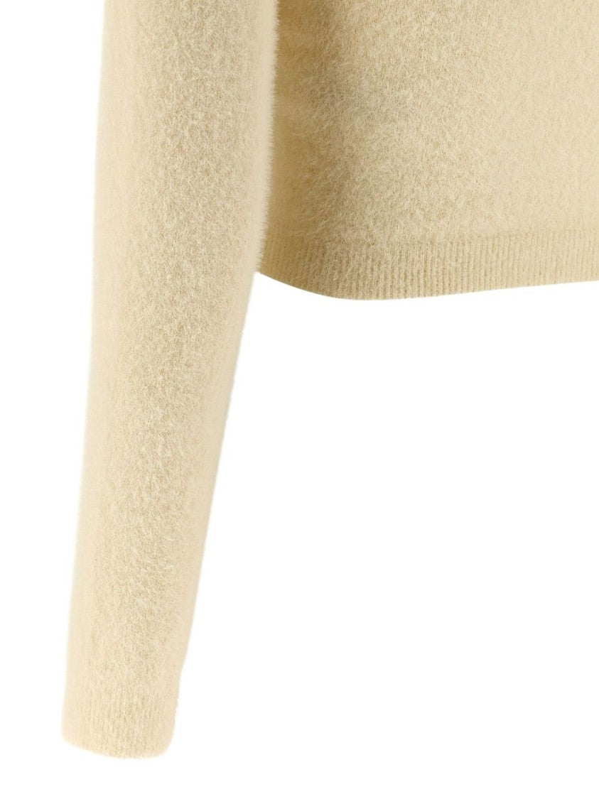 Elisabetta Franchi Cropped Sweater With High Turtleneck